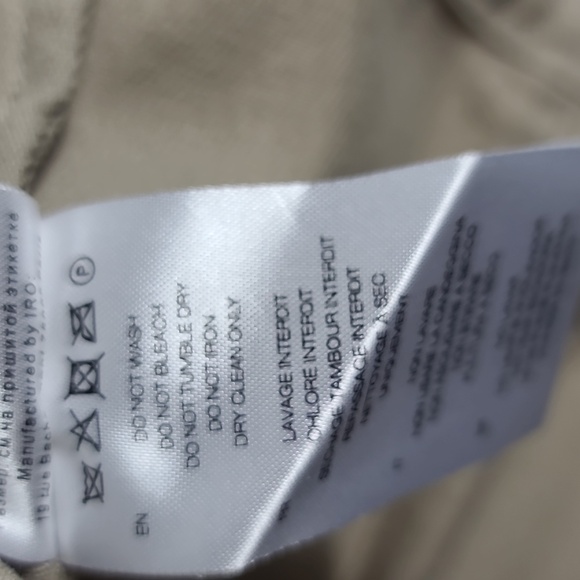 IRO Olno Pull-On 100% Cotton Twill Fabric Romper in Beige Size 36 US 4 - Picture 5 of 16